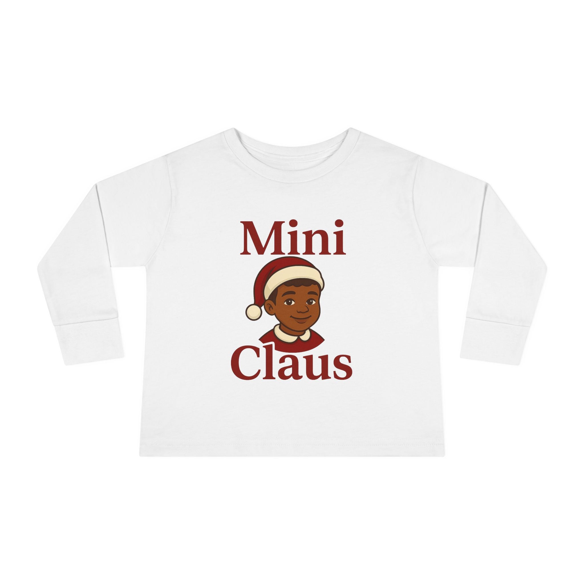 Mini Claus Toddler Long Sleeve Tee - Christmas Shirt for Kids