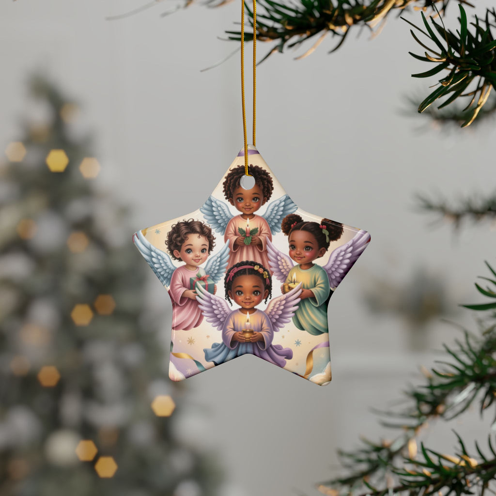 Black Angels - Ceramic Ornament (Whimsical)l Double Sided