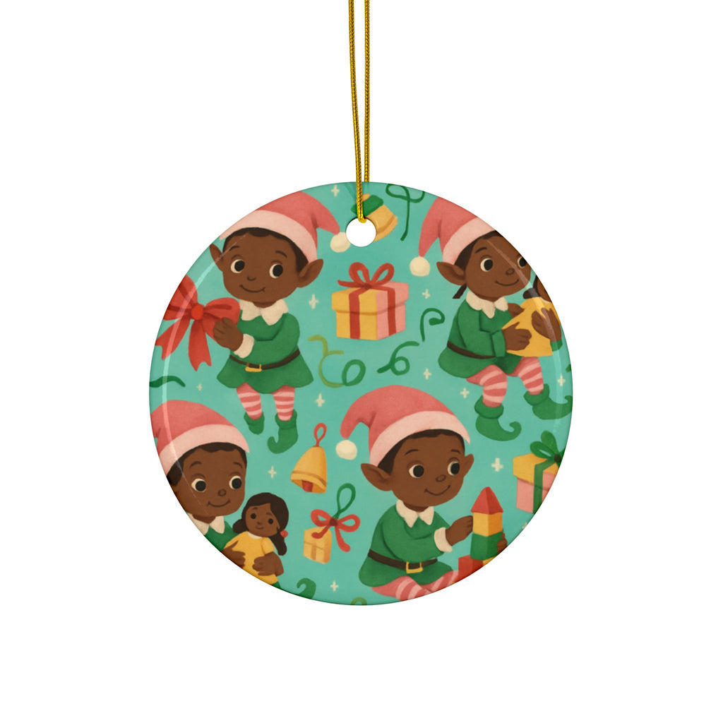 Black Elf Girls - Ceramic Ornament l Double Sided