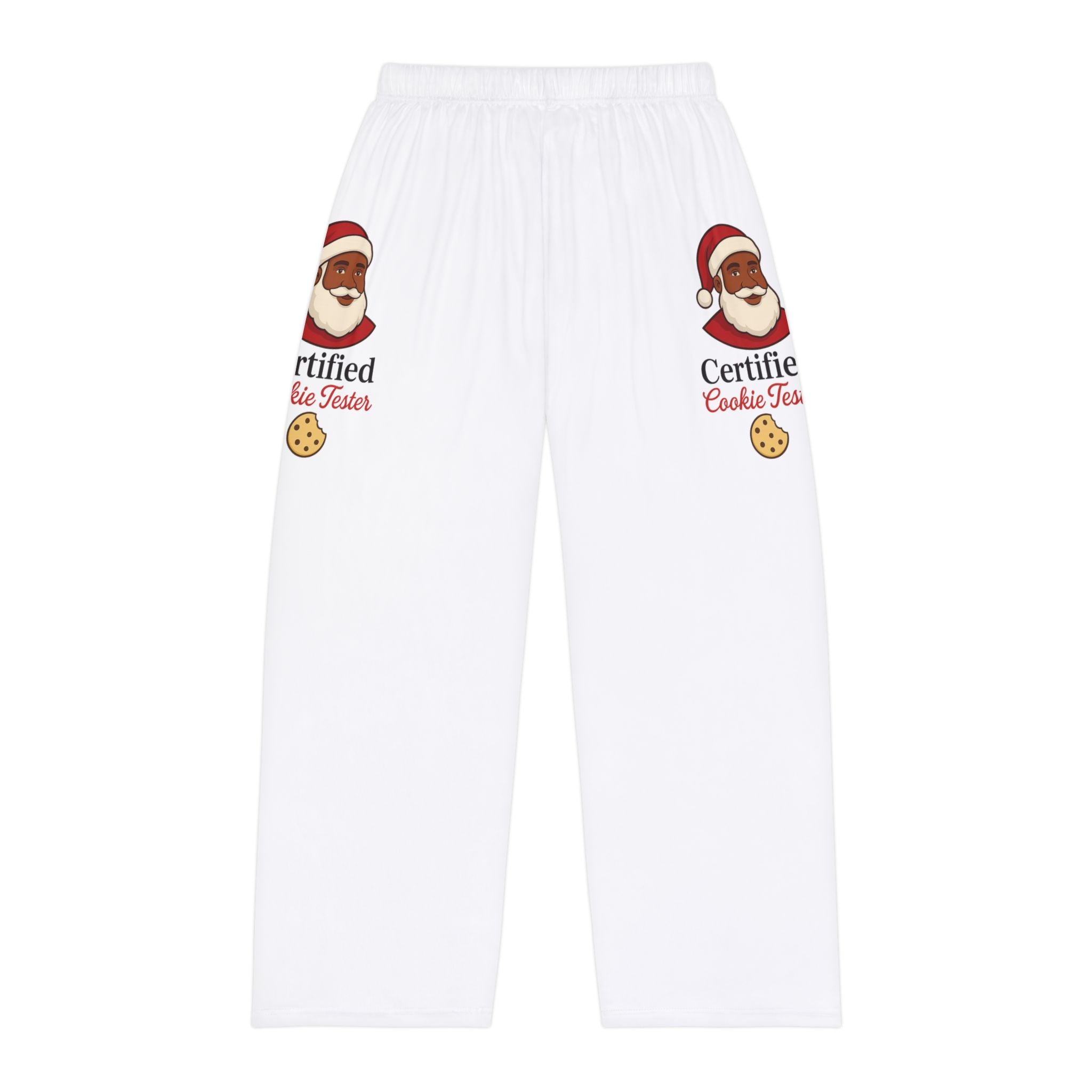 Black Santa Unisex Lounge Pants - Cozy Holiday Pajamas