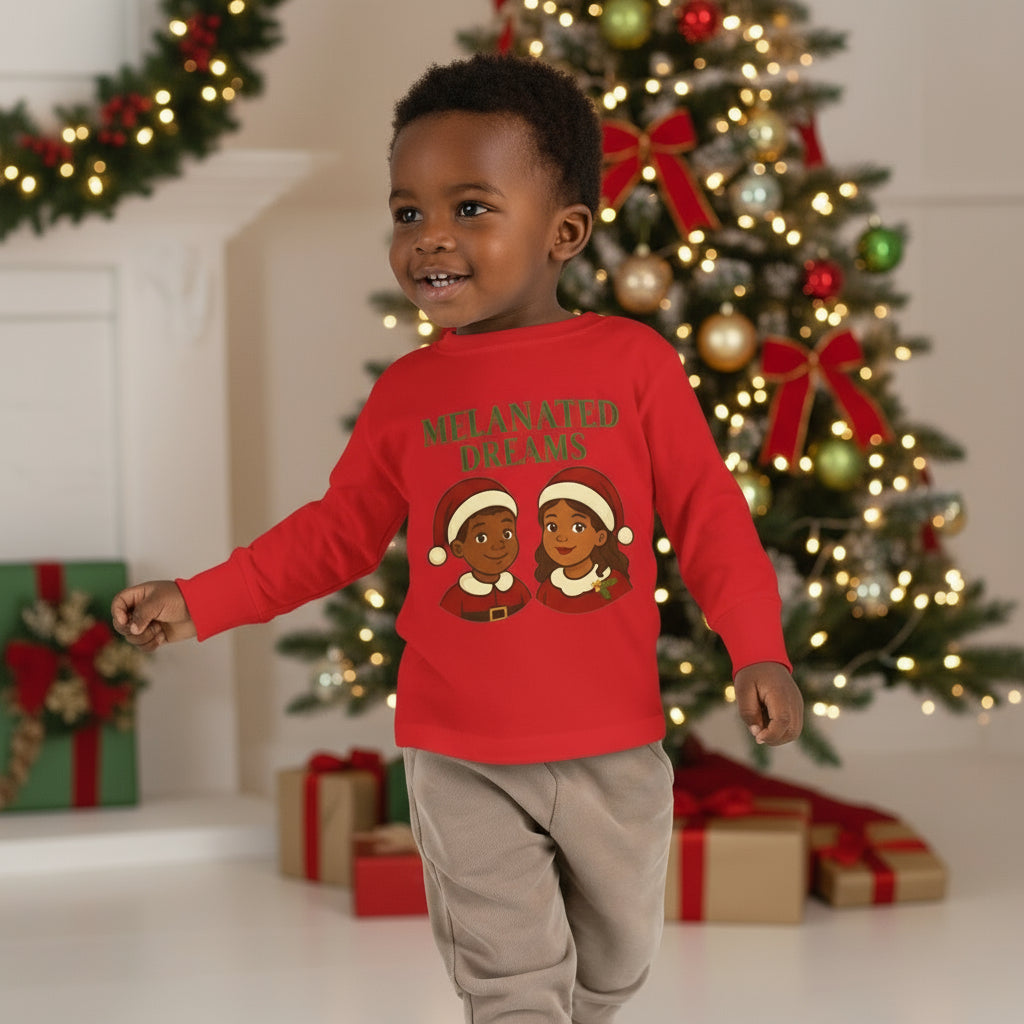 Mini Claus Toddler Long Sleeve Tee - Twin Christmas Shirt