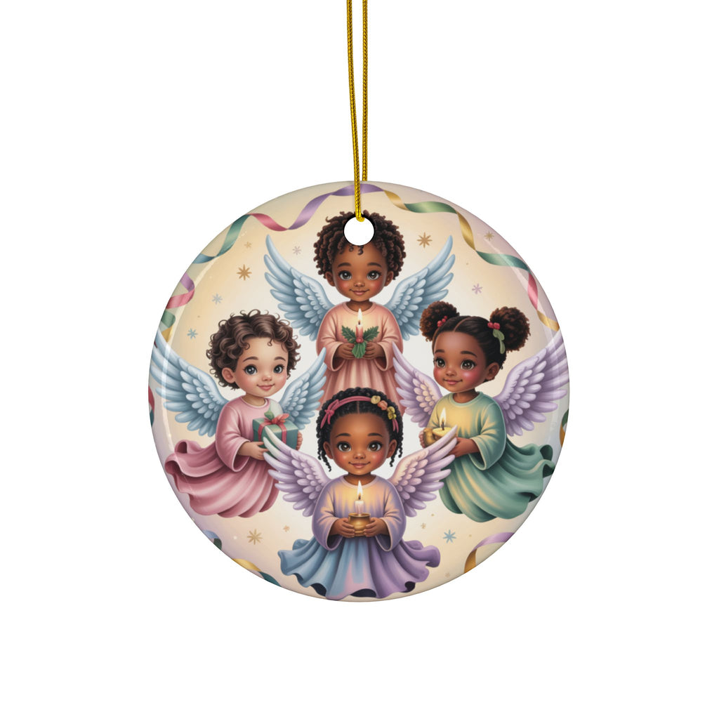 Black Angels - Ceramic Ornament (Whimsical)l Double Sided