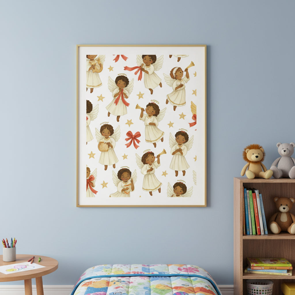 Black Angels - (Classic) Themed Matte Vertical Poster for Holidays and Home Decor