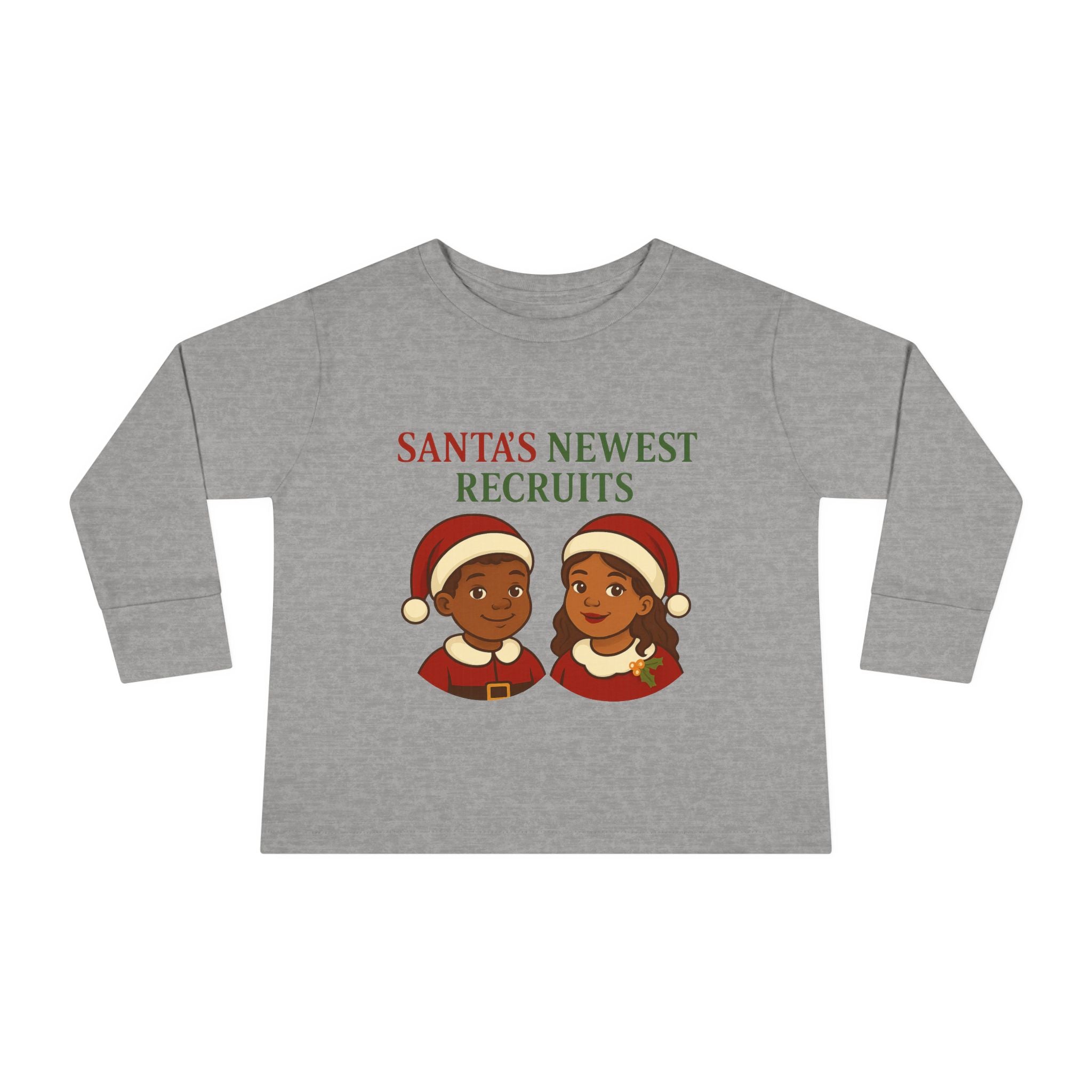 Mini Claus Toddler Long Sleeve Tee - Twin Christmas Shirt