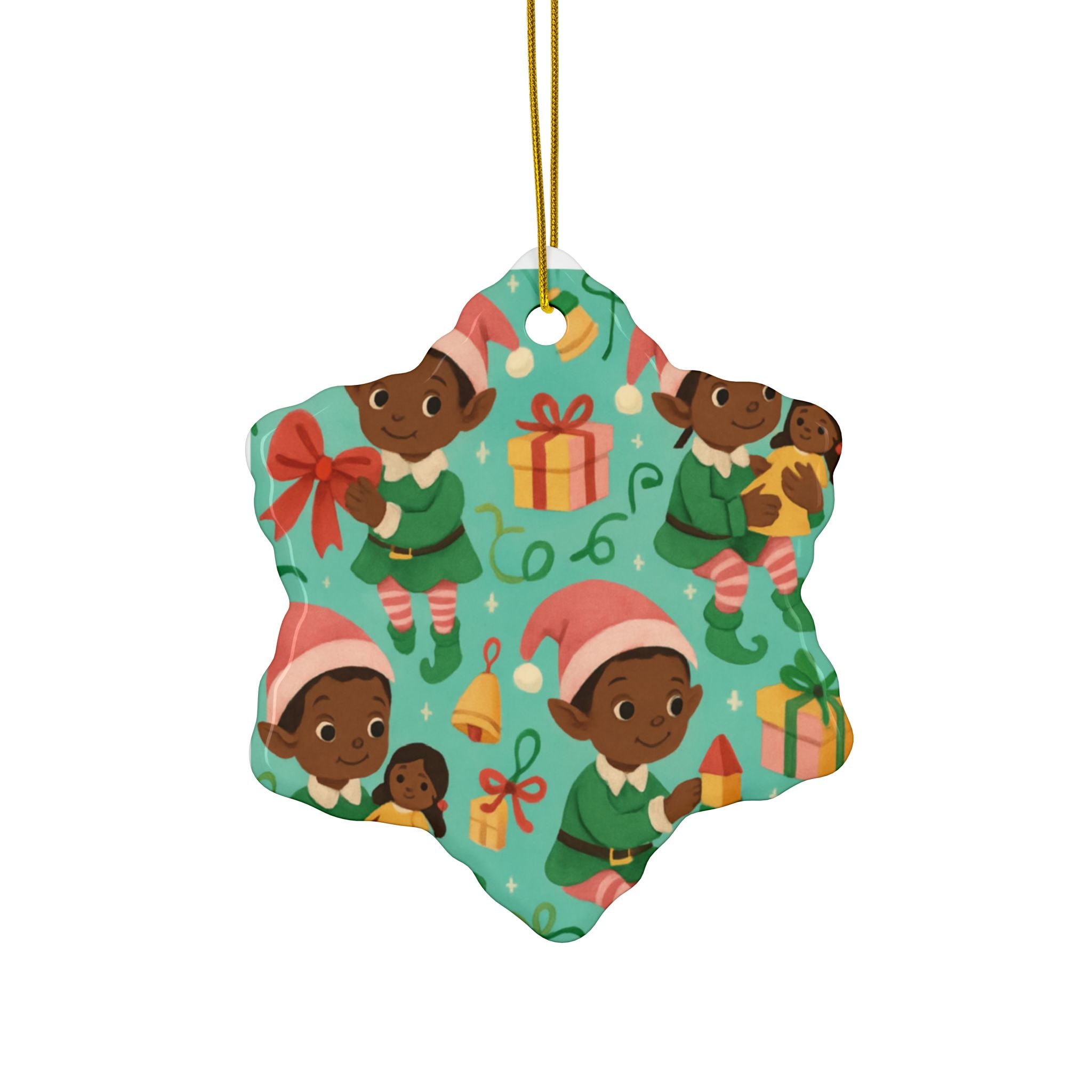 Black Elf Girls - Ceramic Ornament l Double Sided