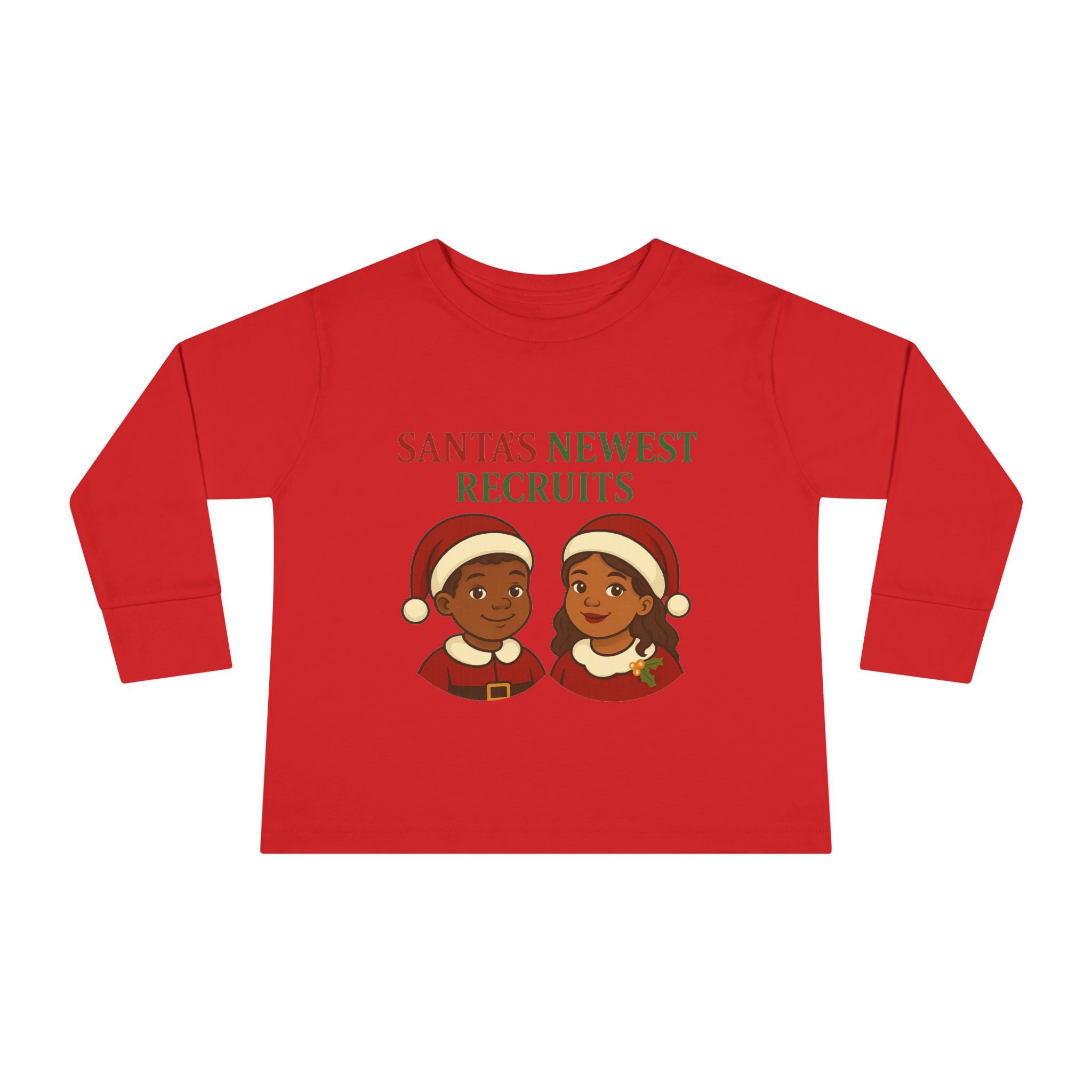 Mini Claus Toddler Long Sleeve Tee - Twin Christmas Shirt