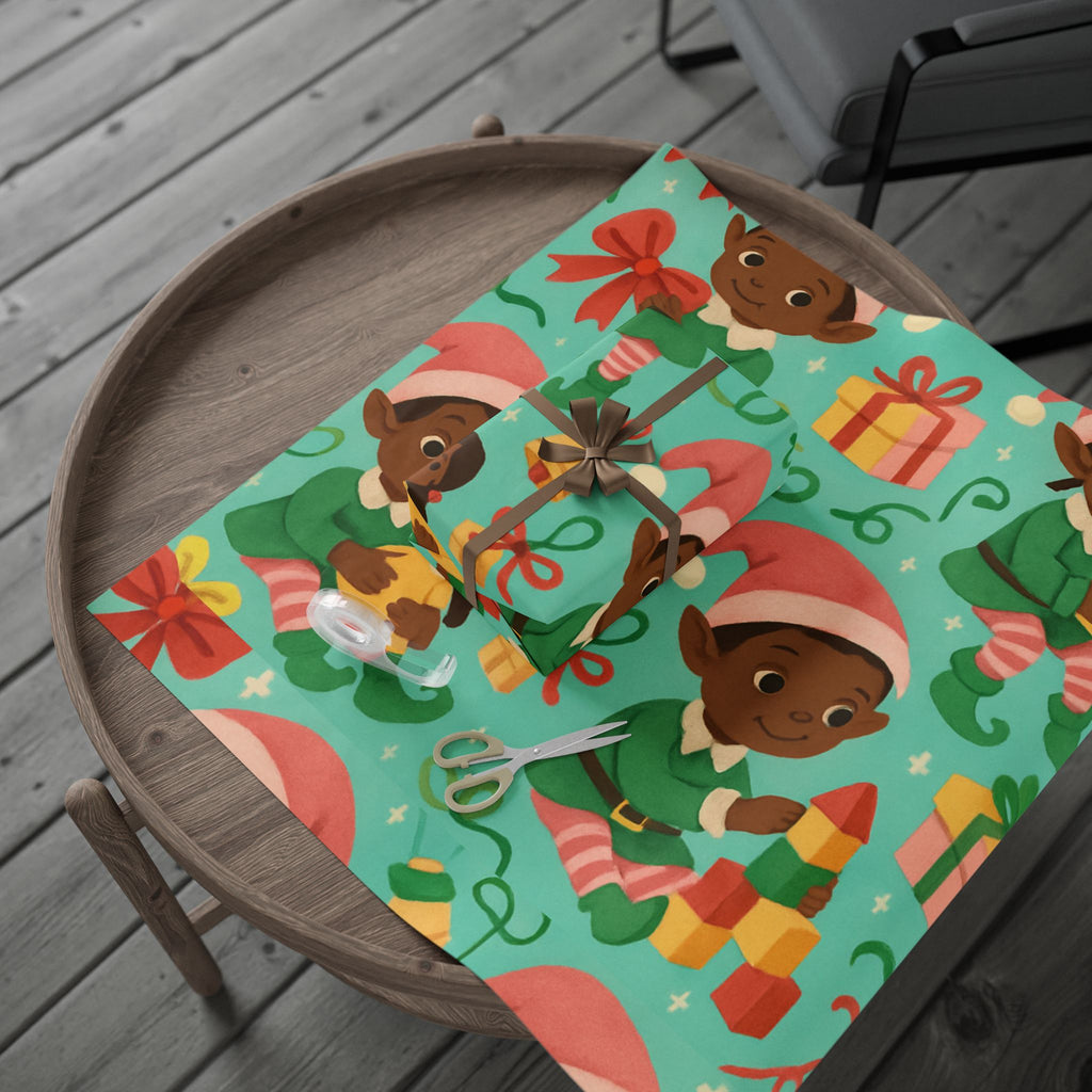 Black Elf Girls - Wrapping Paper (Whimsical)