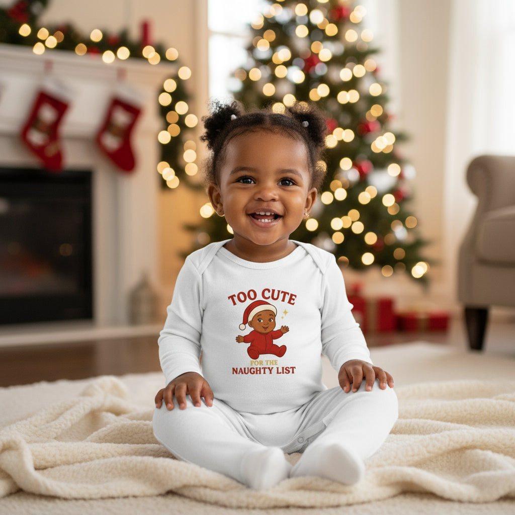 Too Cute for the Naughty List Infant Bodysuit - Baby Christmas Outfit