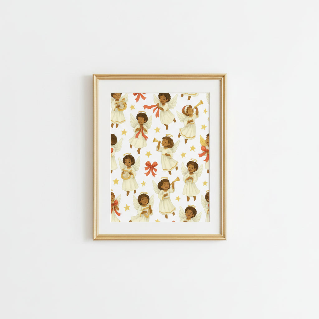 Black Angels - (Classic) Themed Matte Vertical Poster for Holidays and Home Decor