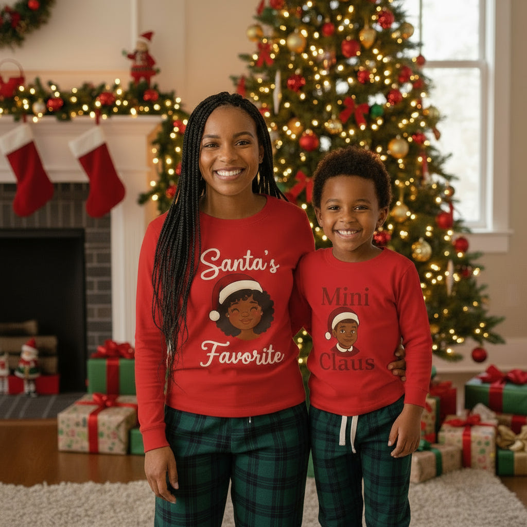 Mini Claus Toddler Long Sleeve Tee - Christmas Shirt for Kids