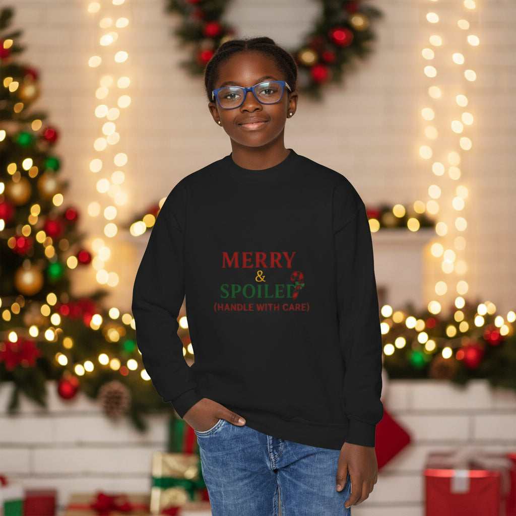Merry & Spoiled (Thanks Santa)- Youth Sweatshirt