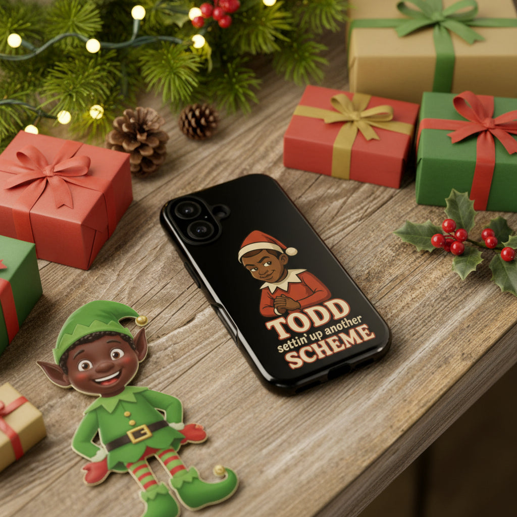 Phone Case — "Todd Settin' Up Another Scheme" Holiday Elf Graphic