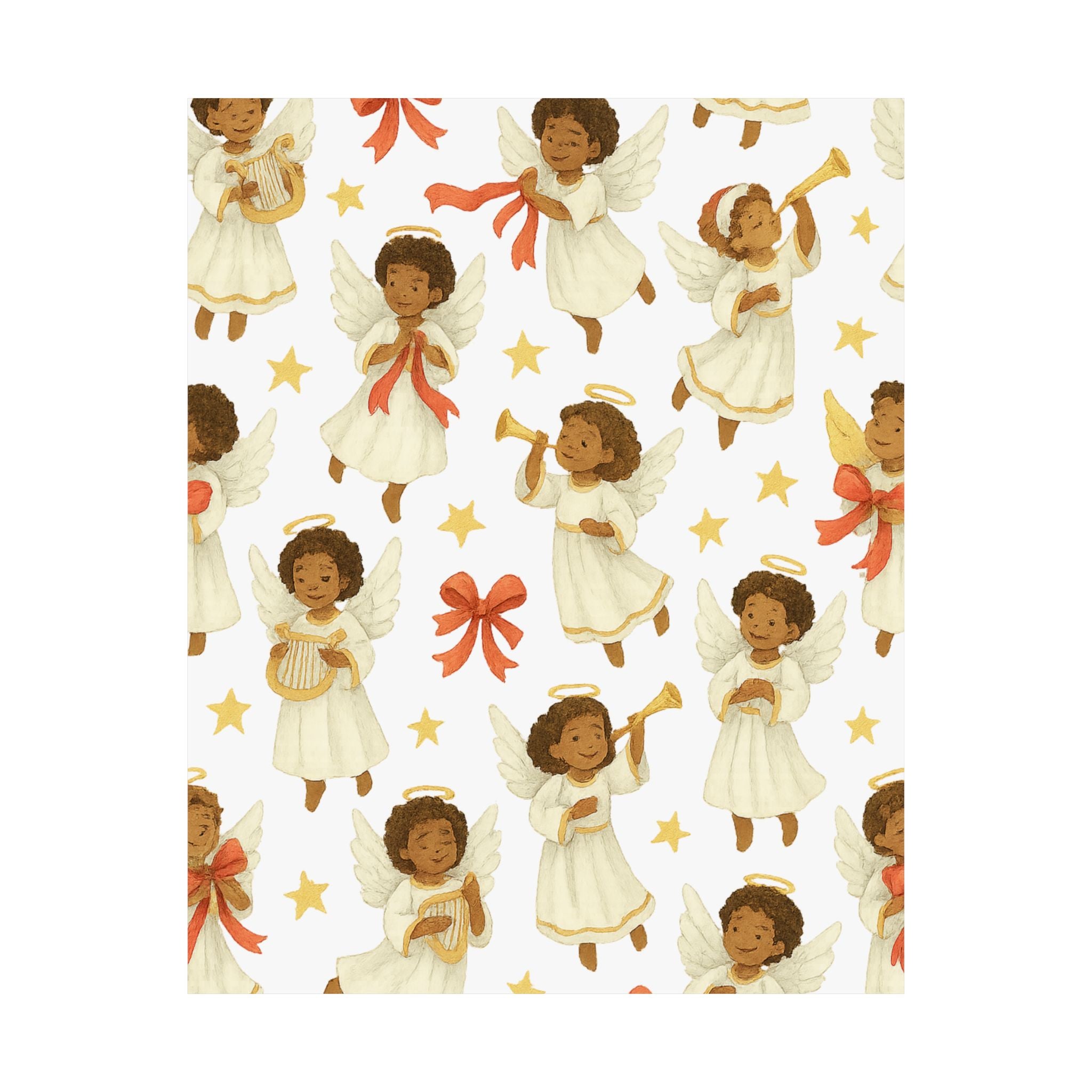 Black Angels - (Classic) Themed Matte Vertical Poster for Holidays and Home Decor