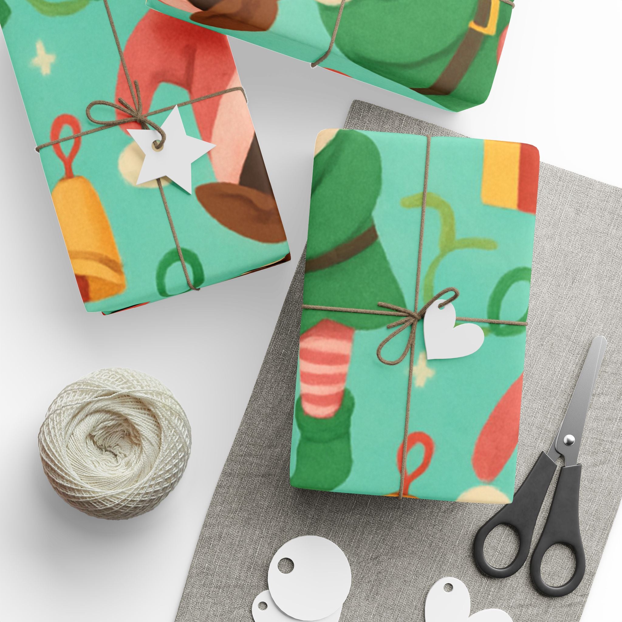 Black Elf Girls - Wrapping Paper (Whimsical)