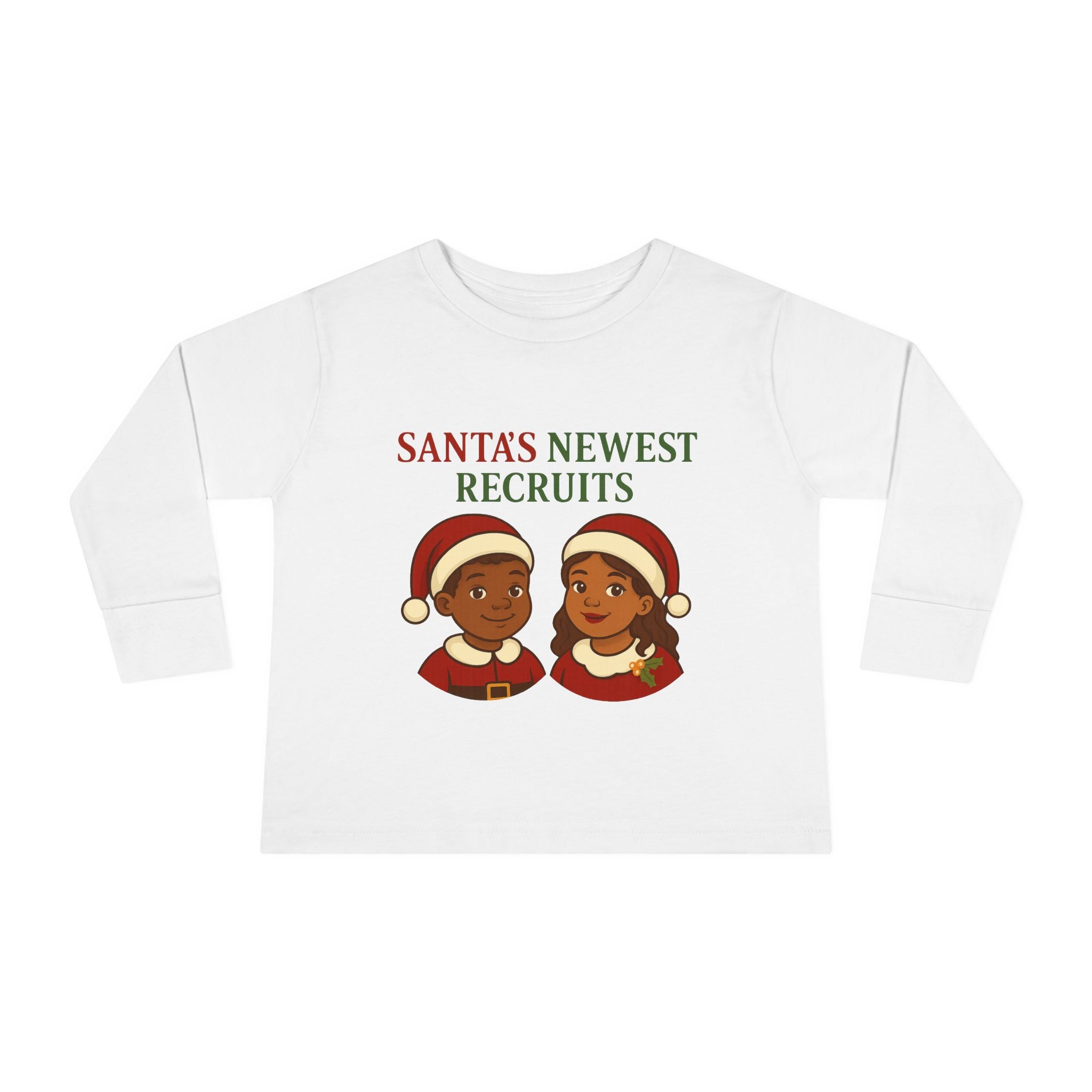Mini Claus Toddler Long Sleeve Tee - Twin Christmas Shirt