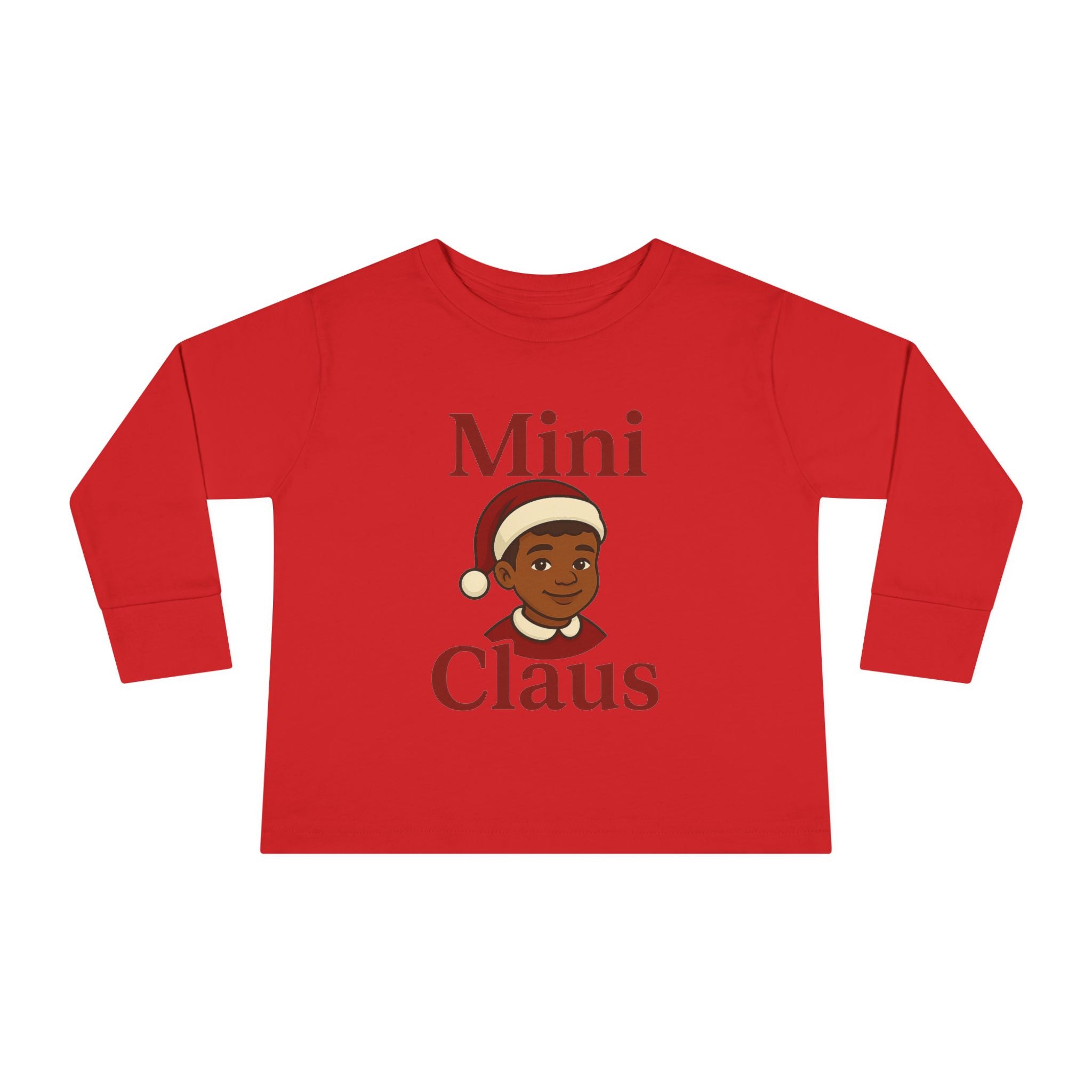 Mini Claus Toddler Long Sleeve Tee - Christmas Shirt for Kids