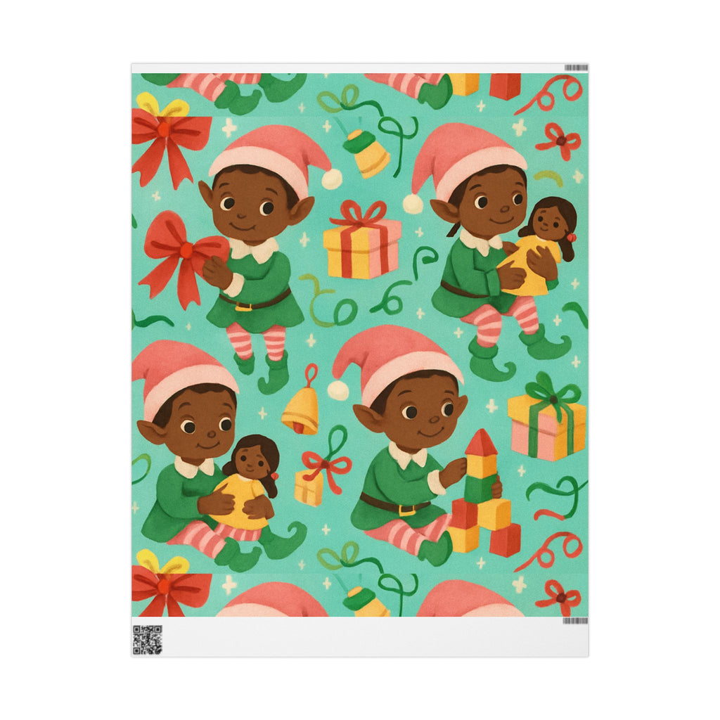 Black Elf Girls - Wrapping Paper (Whimsical)